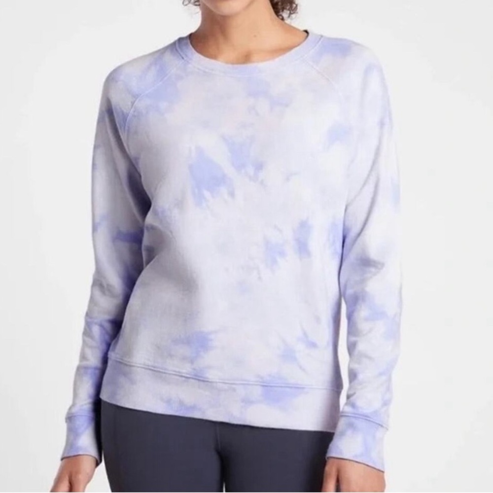 Athleta Blue Tie-Dye Sweatshirt